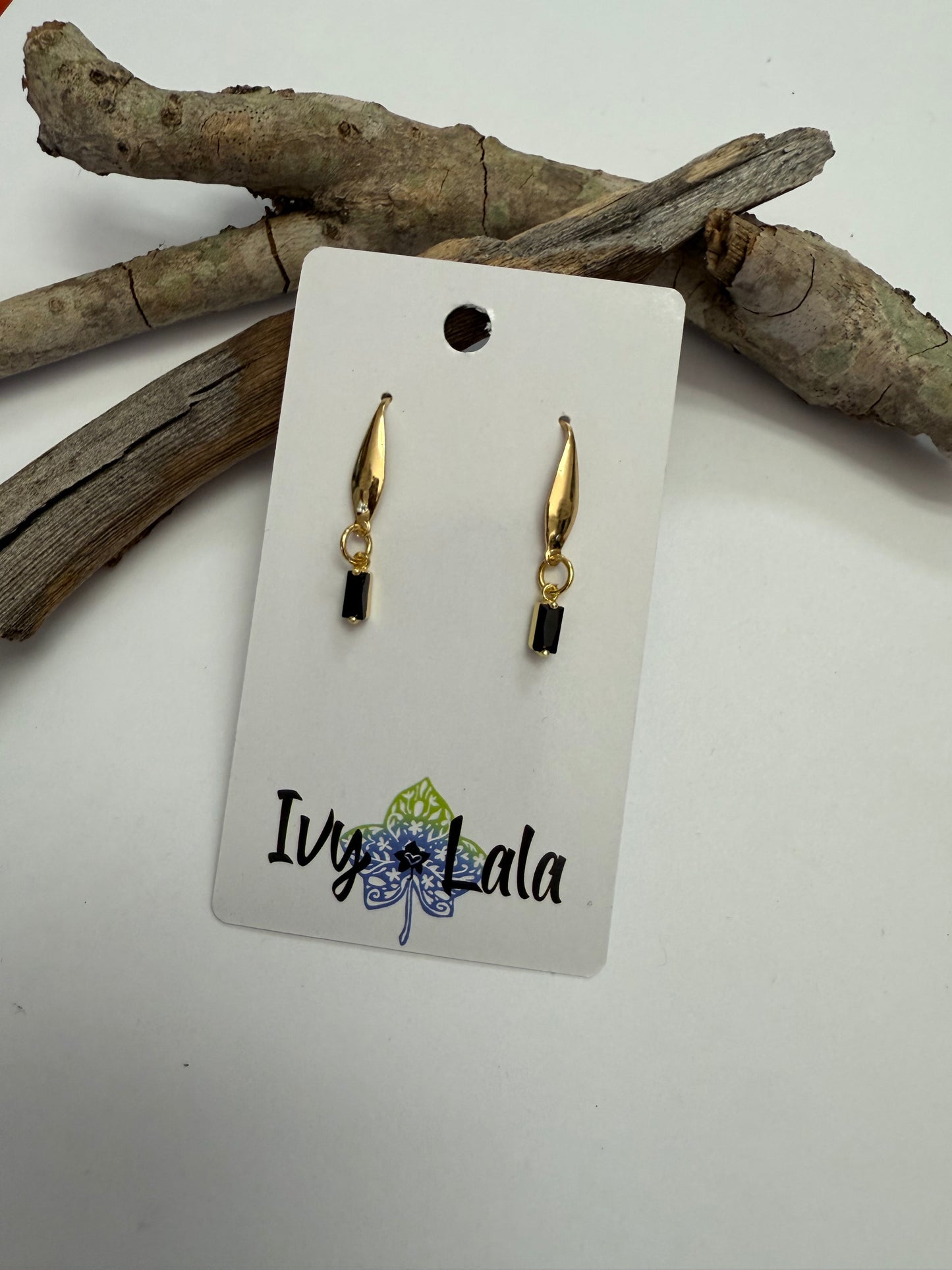 Mini Rectangle Crystal Earrings