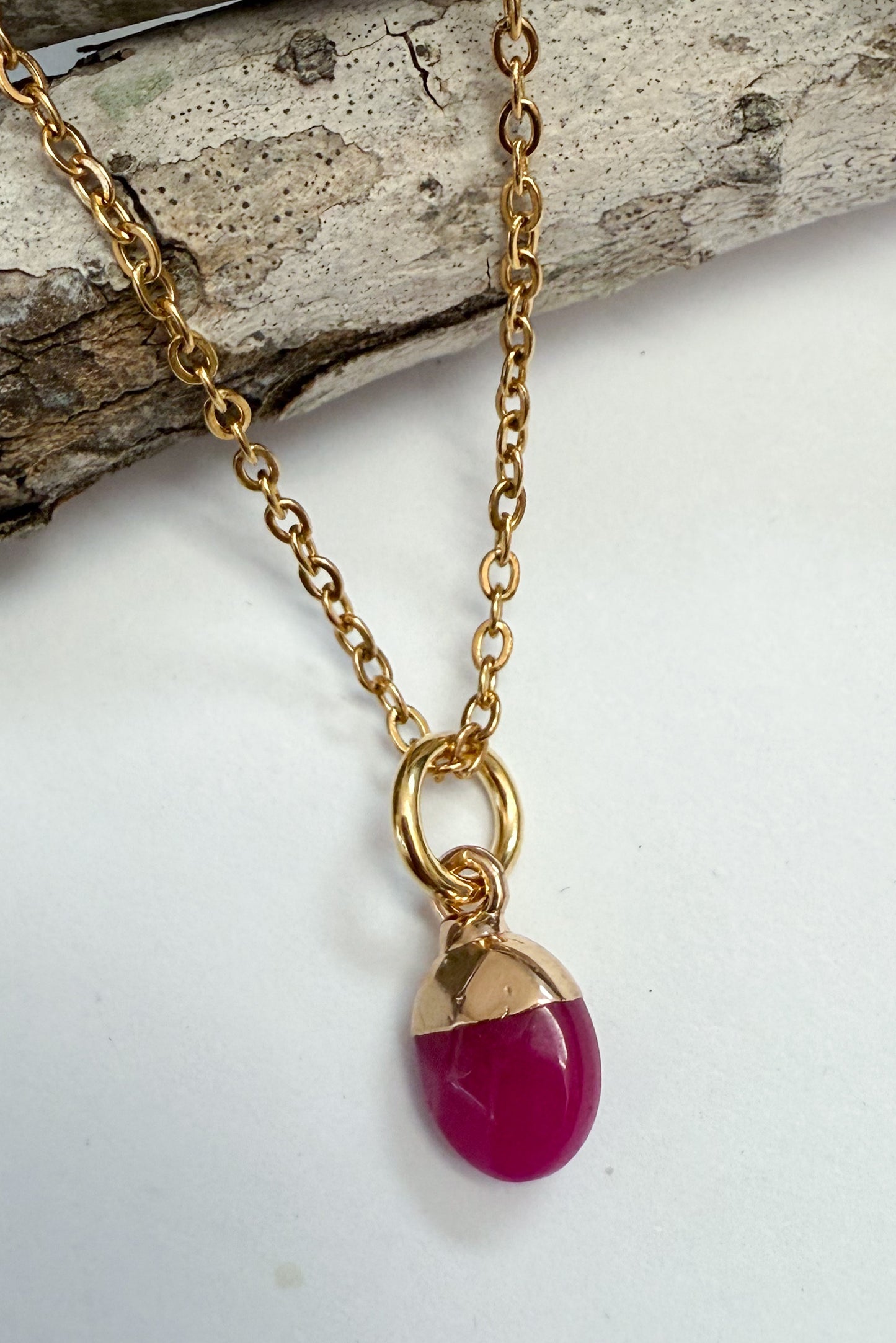 Oval Gem Charm