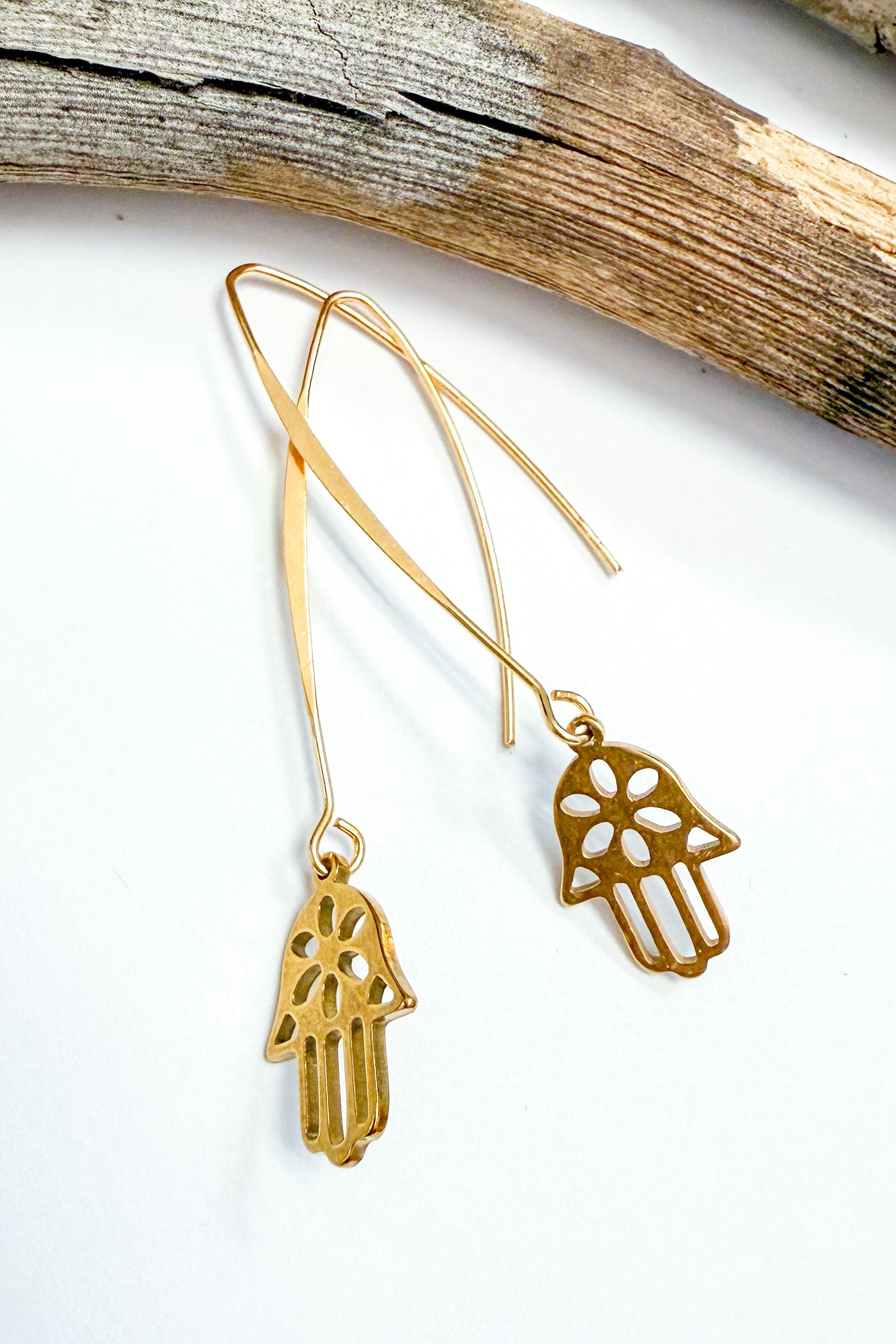 Flower Palm Charm Earrings