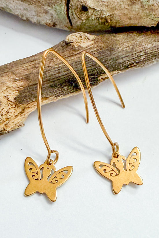 Basic Butterfly Charm Earrings