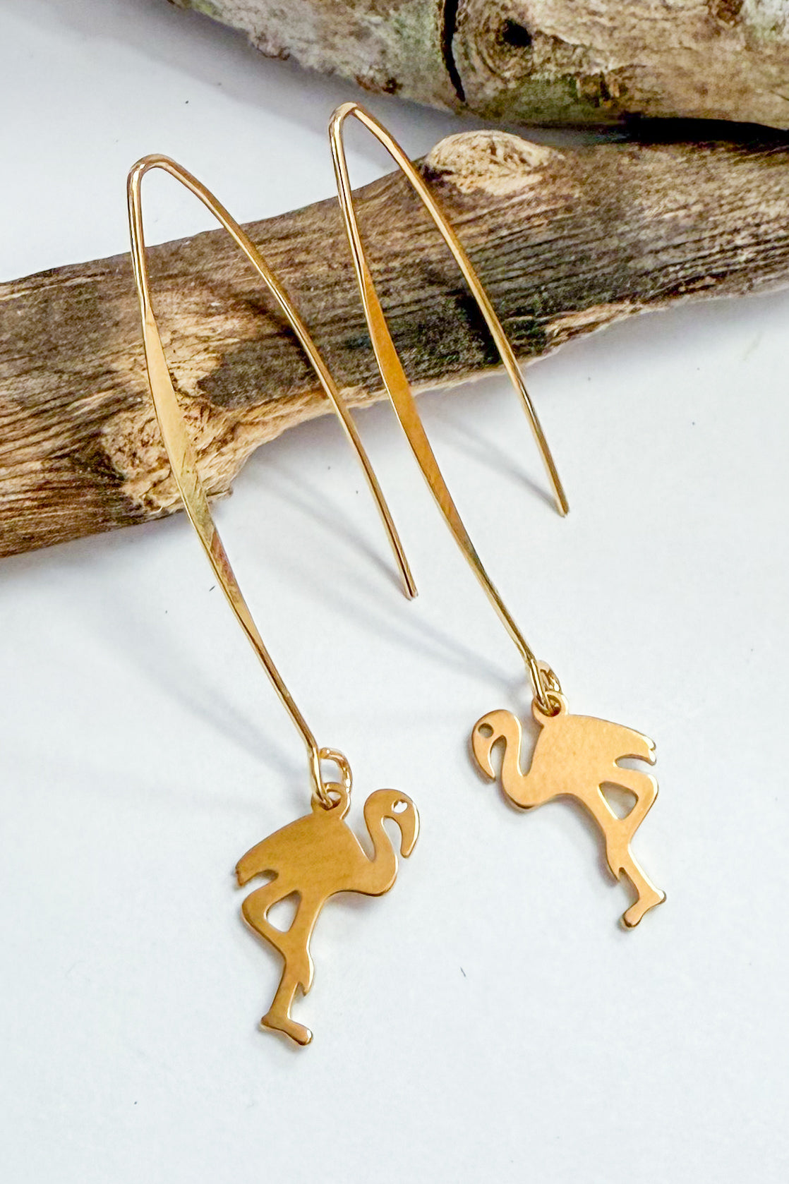 Flamingo Charm Earrings