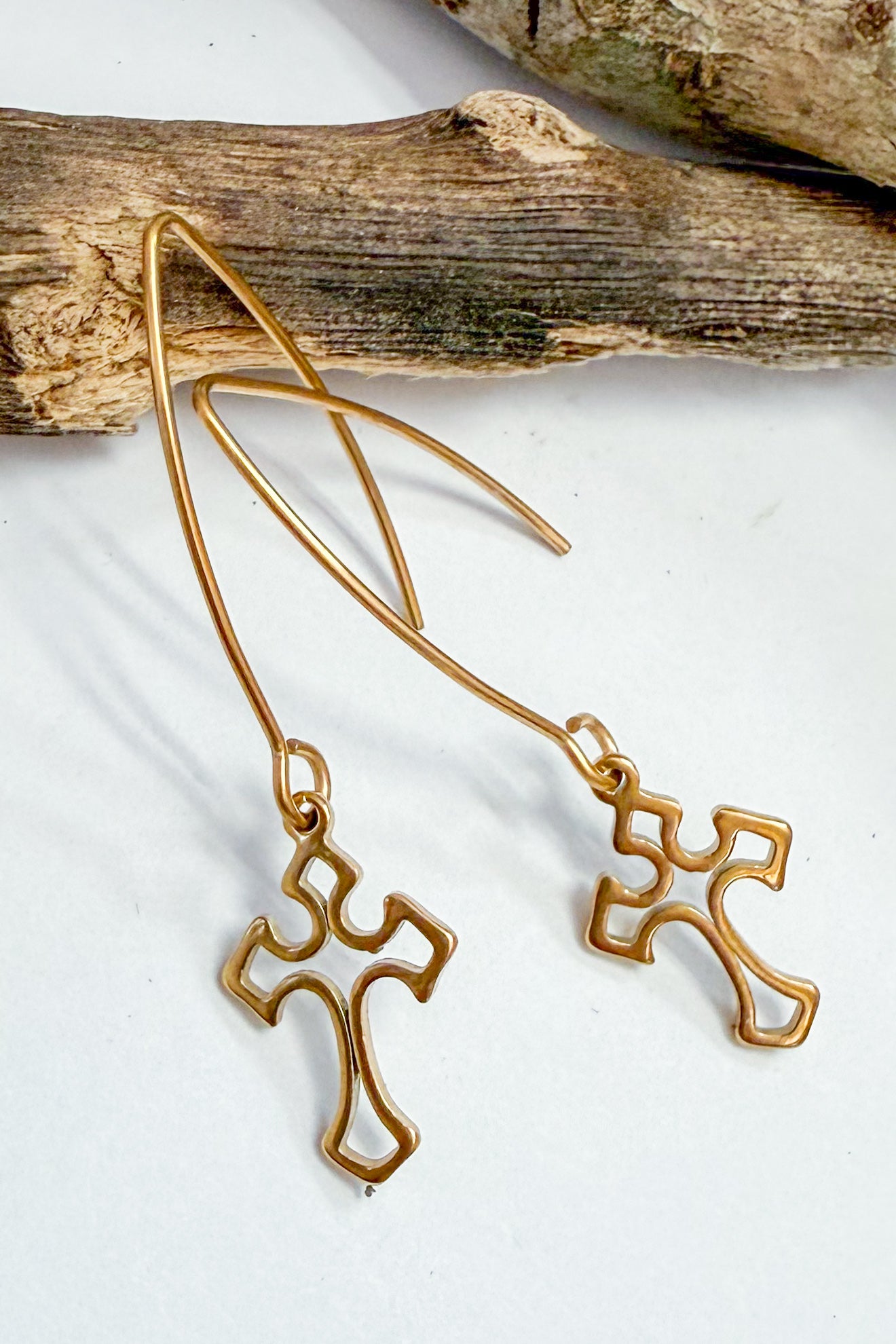 Cross Charm Earrings