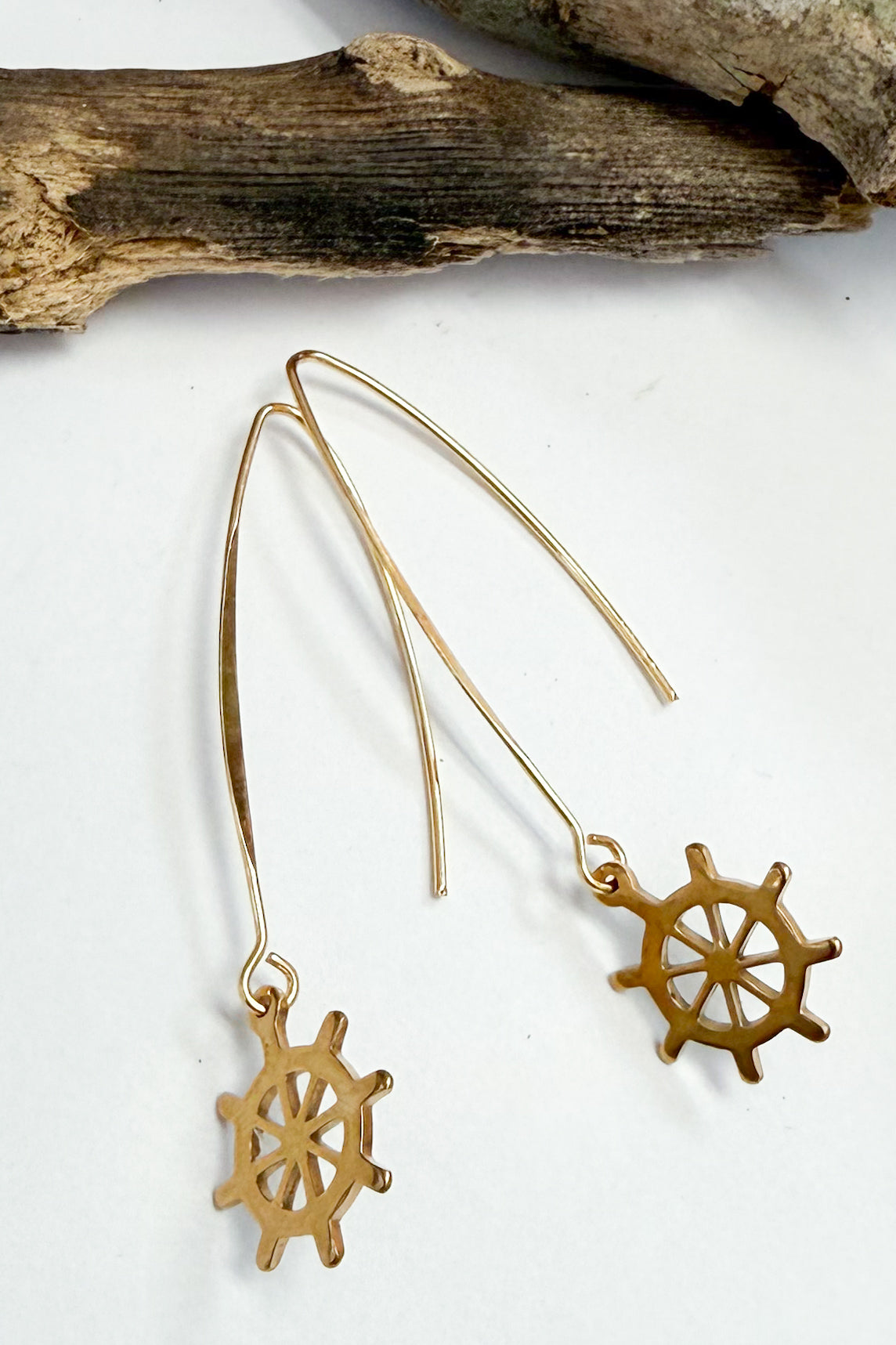 Boat Wheel Charm Earrings
