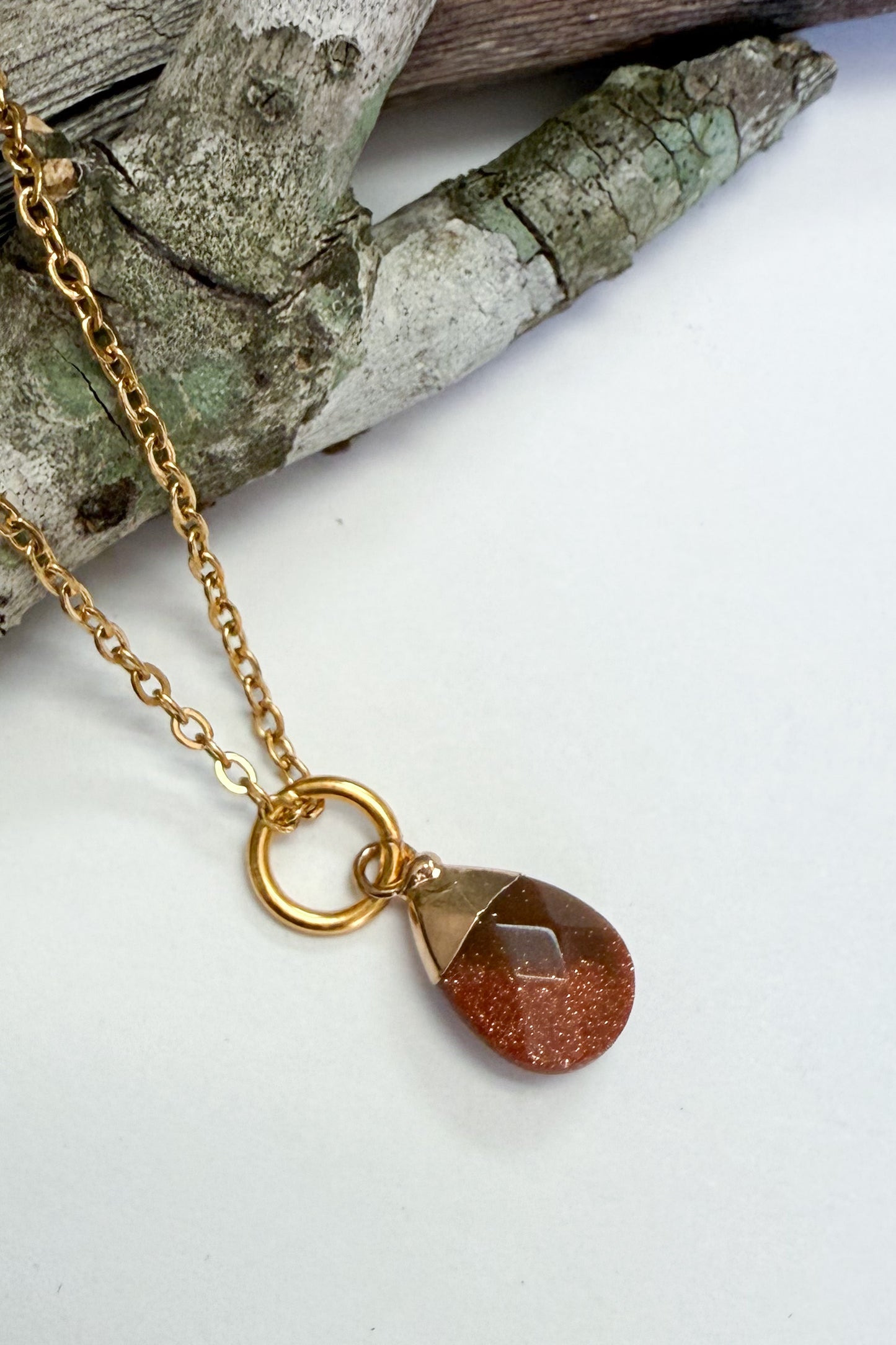 Small Tear Drop Gem Charm