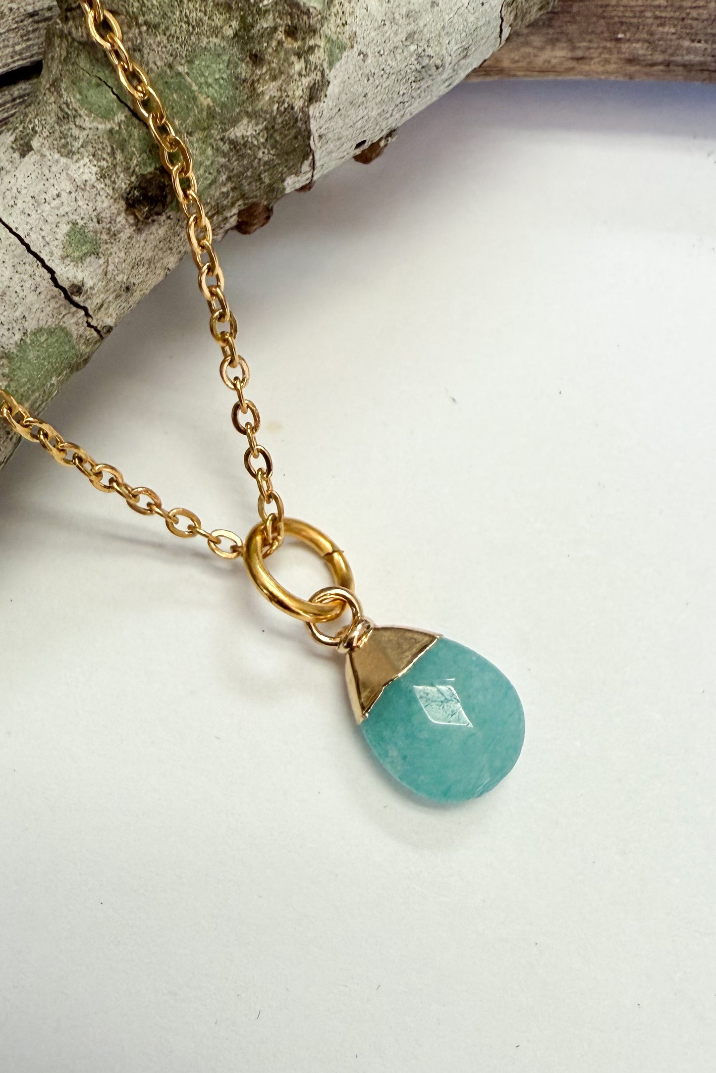 Small Tear Drop Gem Charm