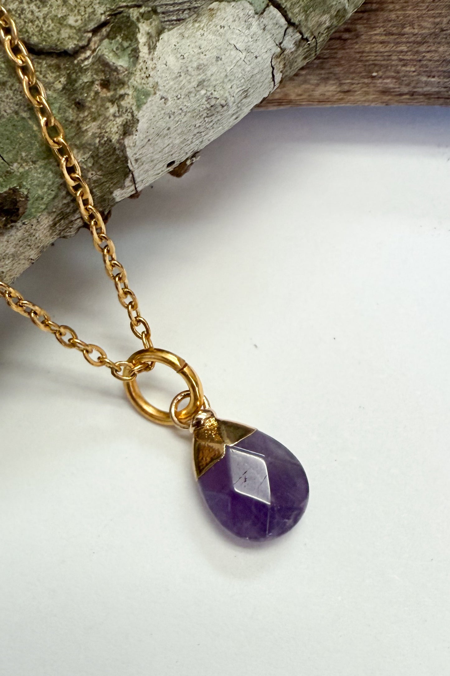 Small Tear Drop Gem Charm