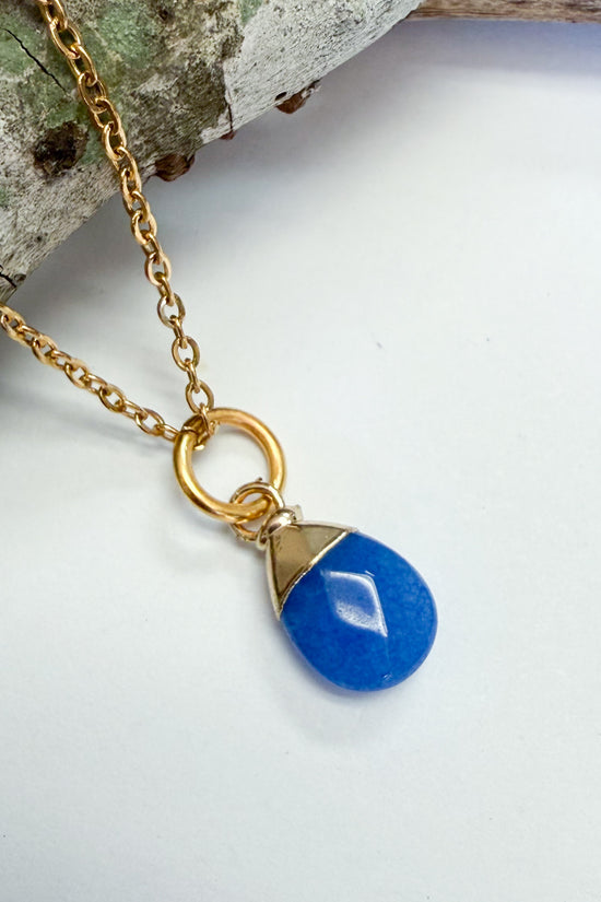 Small Tear Drop Gem Charm