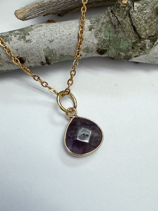 Wide Tear Drop Gem Charm