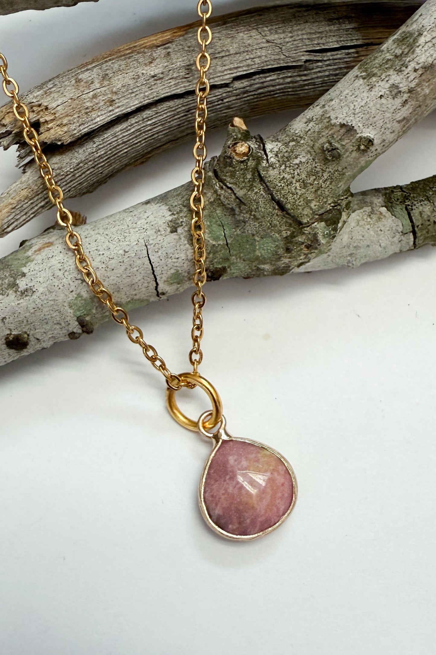 Wide Tear Drop Gem Charm