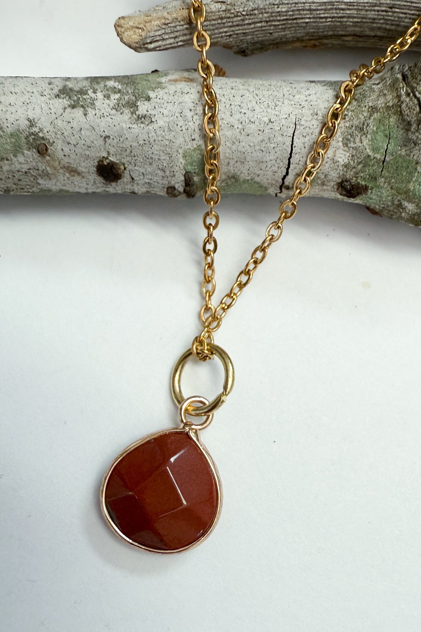 Wide Tear Drop Gem Charm