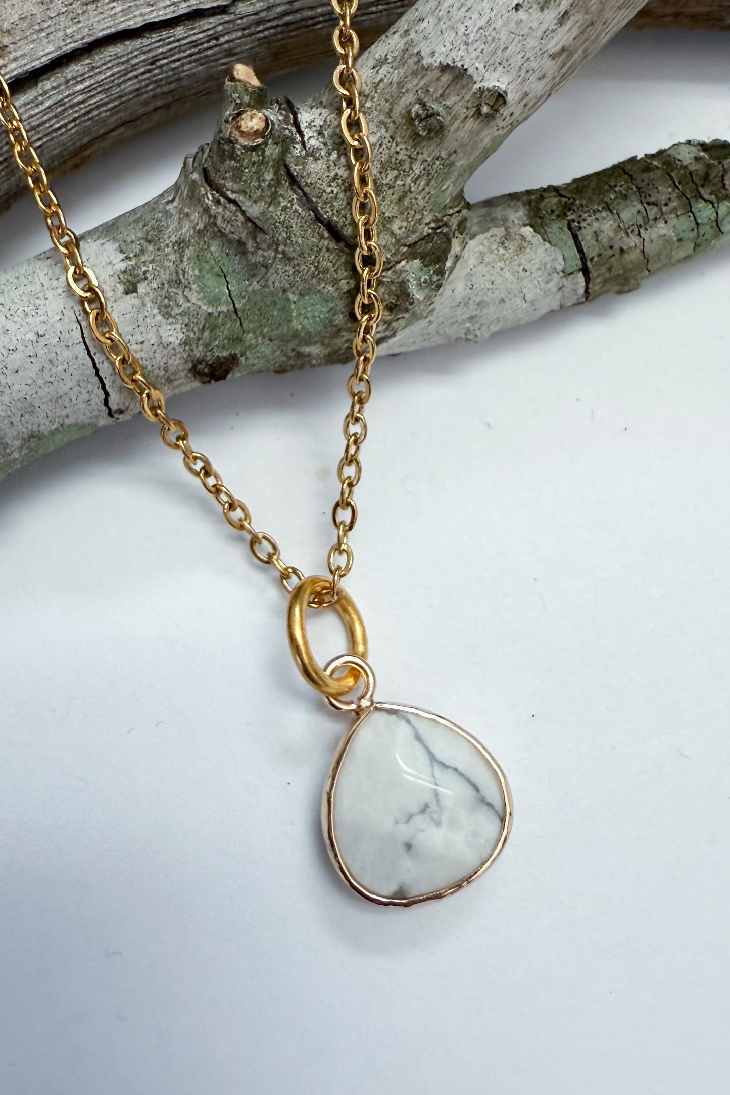 Wide Tear Drop Gem Charm