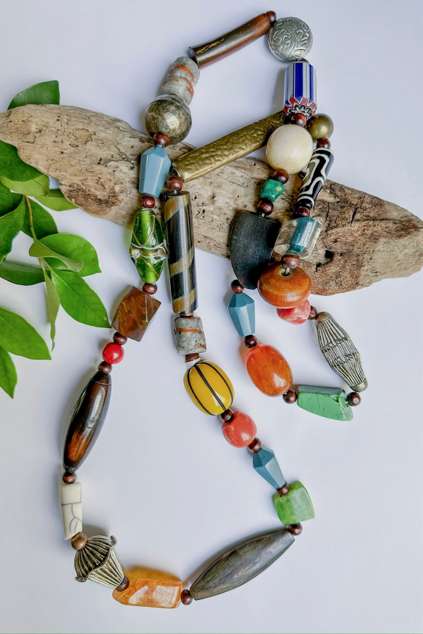 The Lucy Long African Beaded Layering Necklace