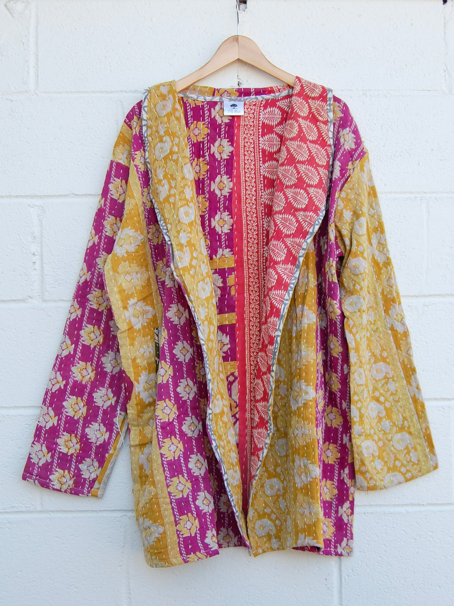 The Dahlia Patchwork Jacket in Apricot - SpiritedBoutiques Boho Hippie Boutique Style Jacket, The Roots