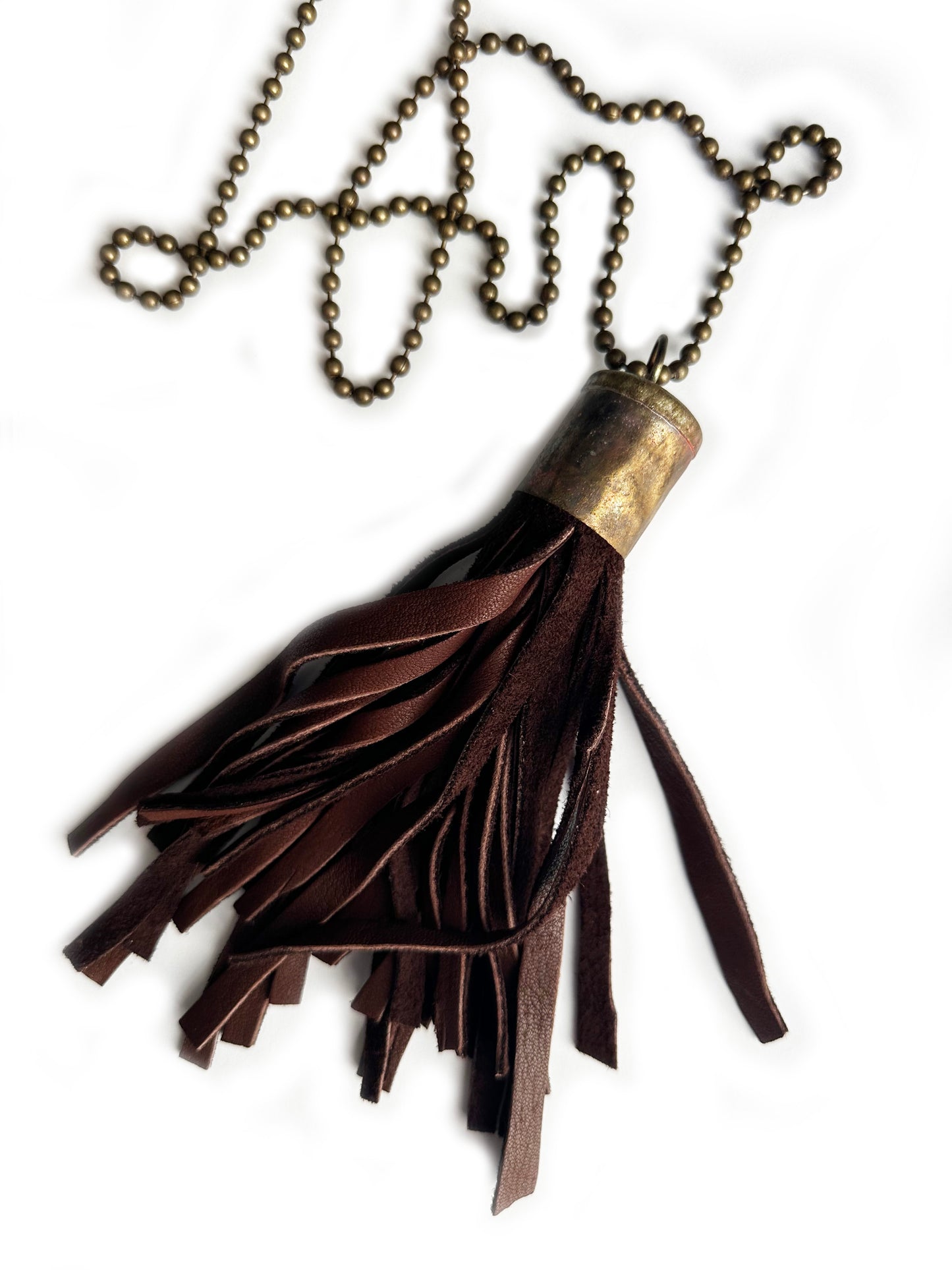 Spring Gypsy Tassel Necklace in Chocolate - SpiritedBoutiques Boho Hippie Boutique Style Necklace, Art by Amy