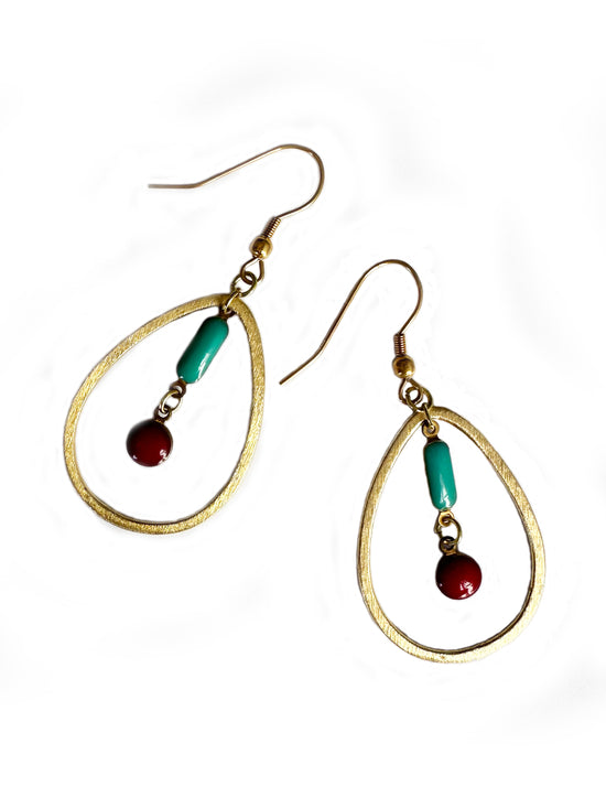 Thea Gold Teardrop Earrings - SpiritedBoutiques Boho Hippie Boutique Style Earrings, Spirit lala Gold