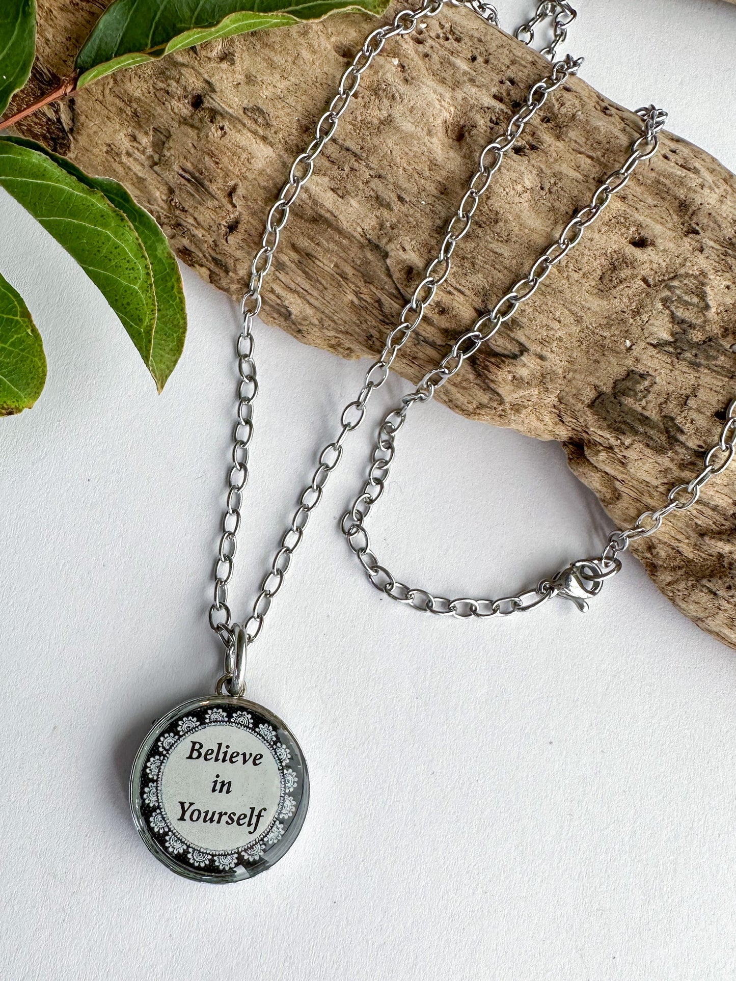 Believe in Yourself Mandala Pendant Necklace - SpiritedBoutiques Boho Hippie Boutique Style Necklace, Spirit Lala