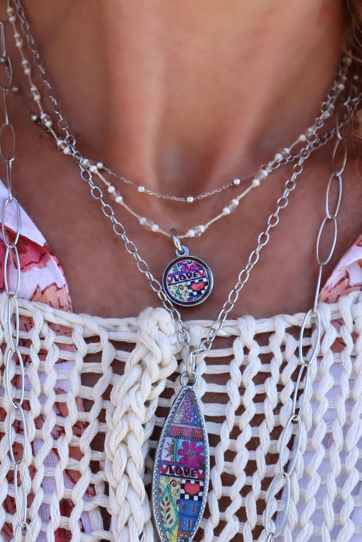 Spirit Lala: Love Heart Crochet Necklace