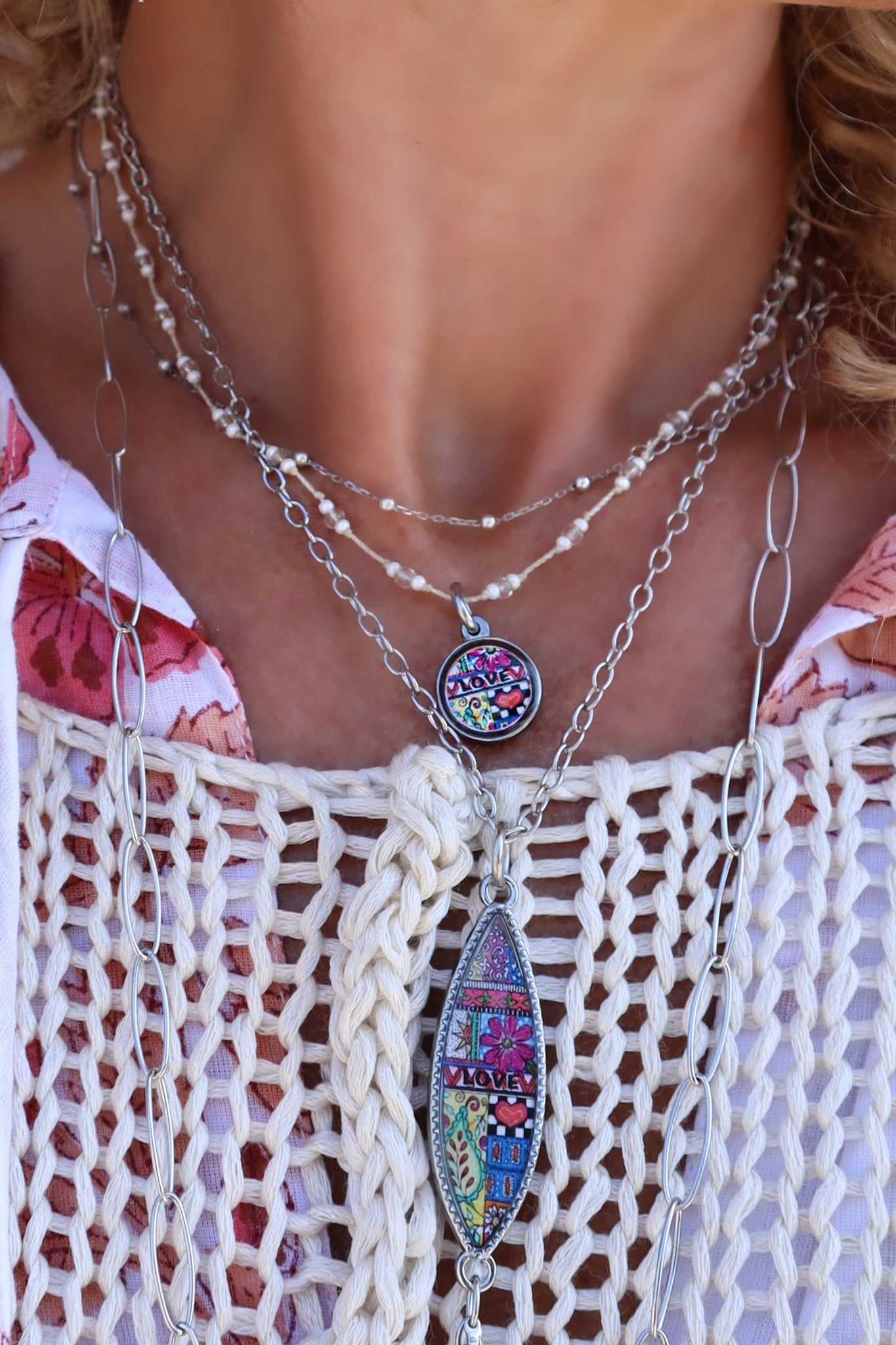 Spirit Lala: Love Heart Crochet Necklace