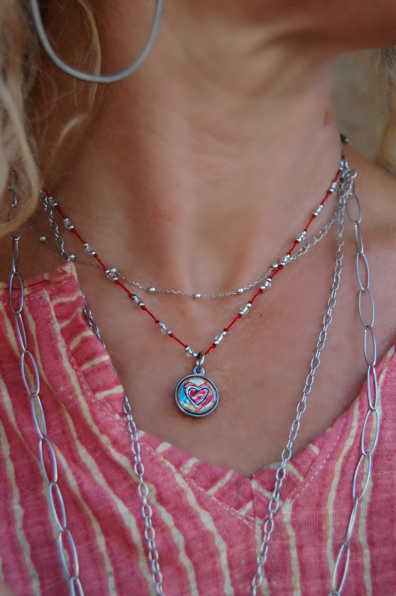 Spirit Lala: Abstract Heart Crochet Necklace