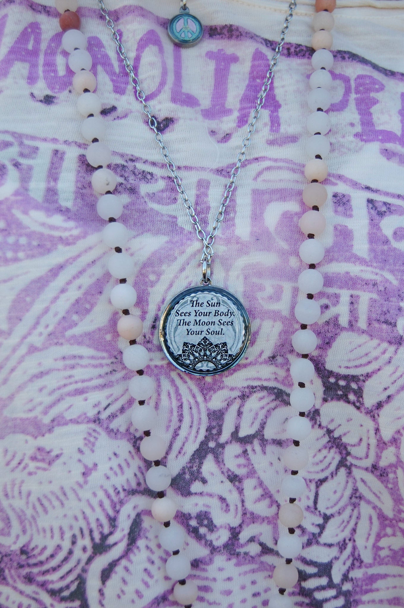 Spirit Lala: Large Peace Sign Pendant Necklace