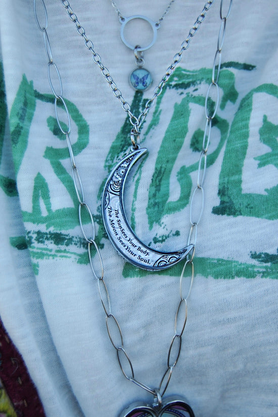 Load image into Gallery viewer, Spirit Lala: Crescent Moon Butterfly Pendant Necklace
