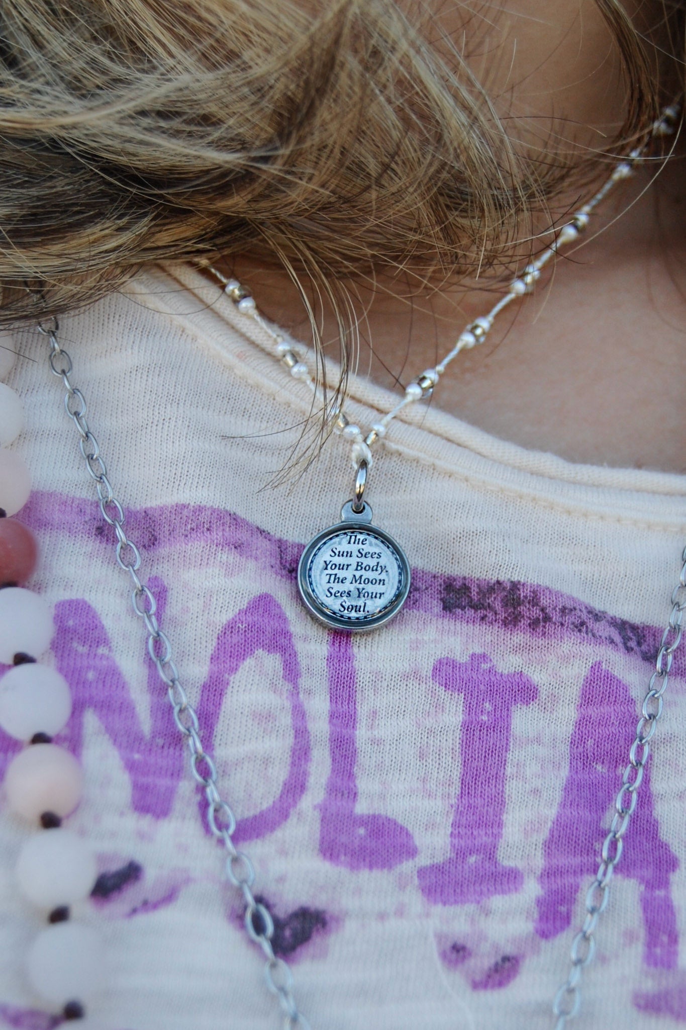 Spirit Lala: Peace Sign Crochet Necklace