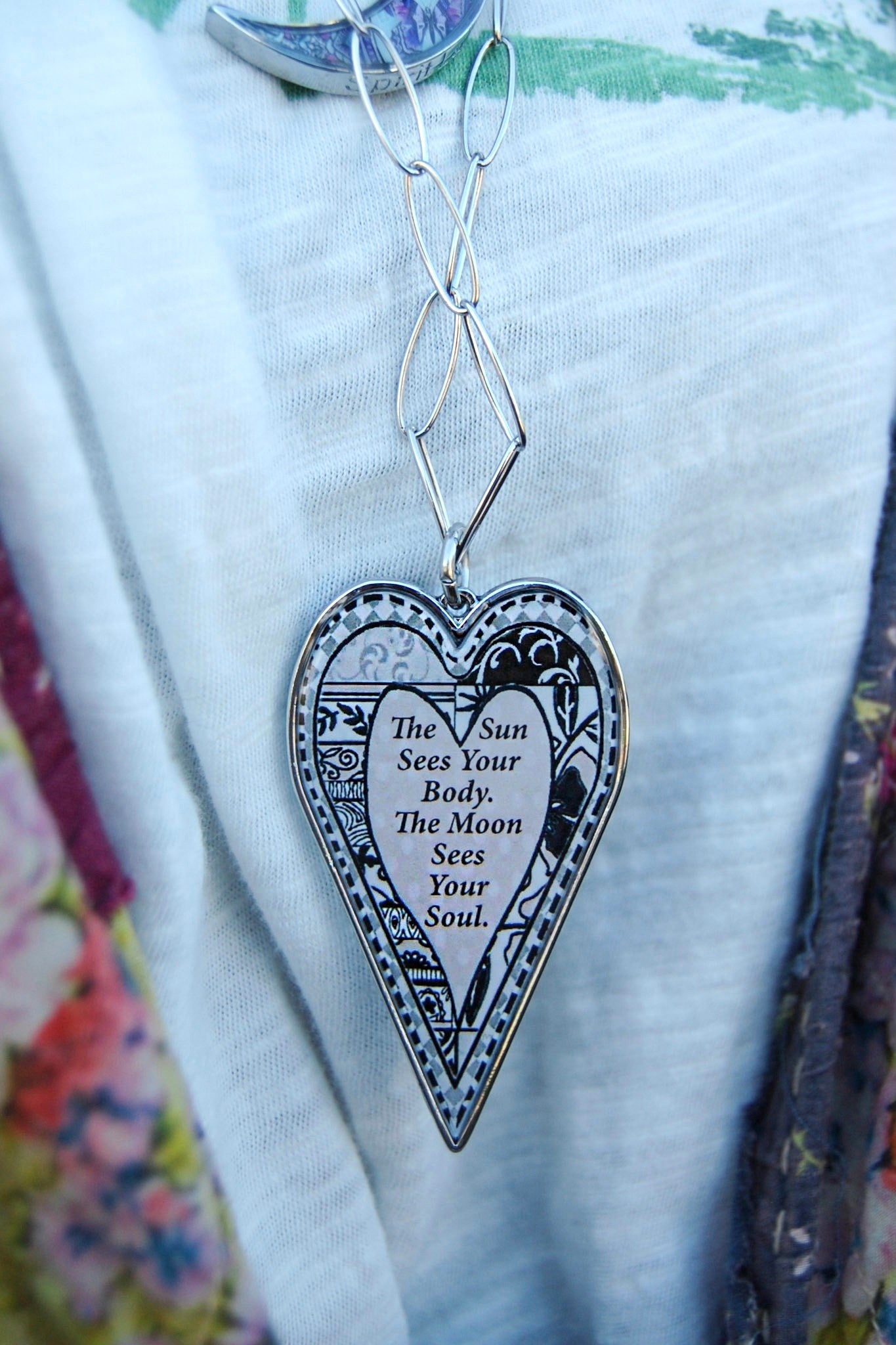 Spirit Lala: Large Butterfly Heart Pendant Necklace