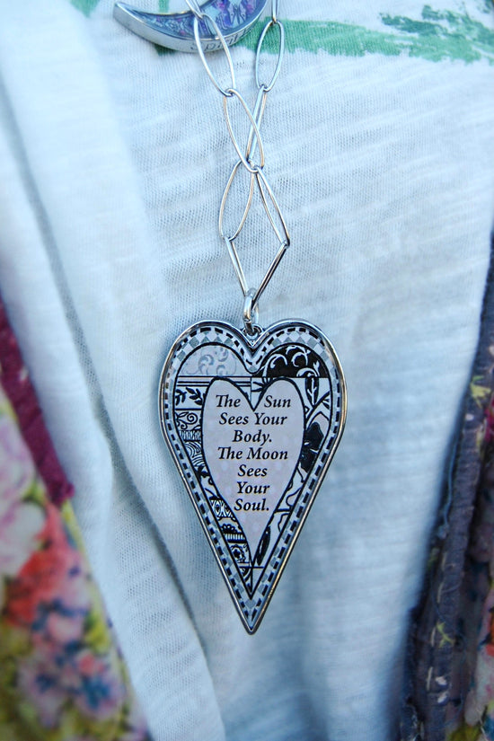 Spirit Lala: Large Butterfly Heart Pendant Necklace