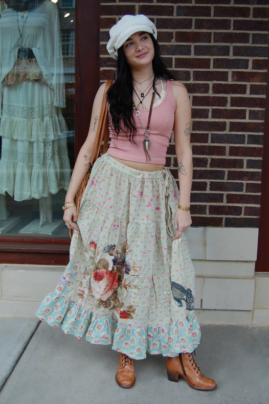 Load image into Gallery viewer, Magnolia Pearl Appliqué Friendship Skirt in Mon Cheri
