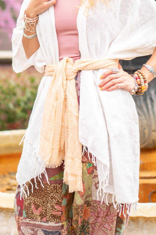 The Everly Scarf Roll in Beige - SpiritedBoutiques Boho Hippie Boutique Style Scarf, Amazon