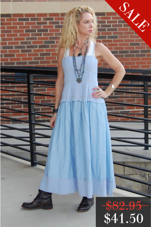 FINAL SALE Callie Corset Dress in Light Blue