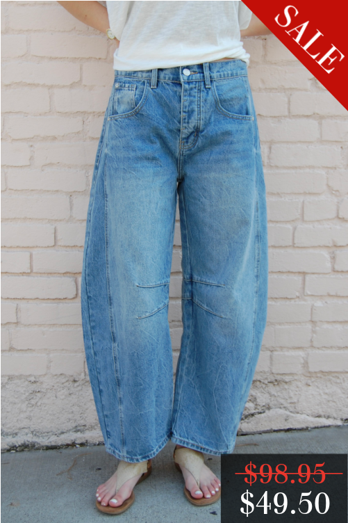 FINAL SALE Bellamy Barrel Jeans in Denim