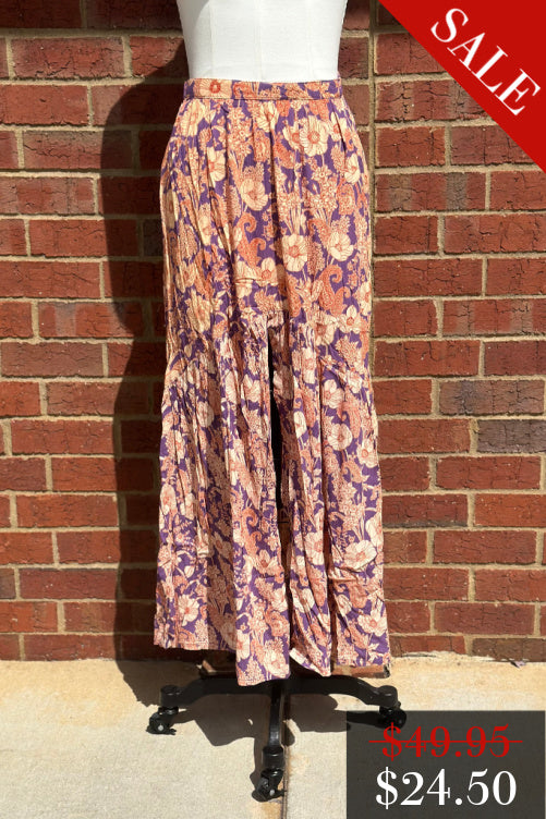 Final Sale The Floral Days Maxi Skirt in Lavender Combo