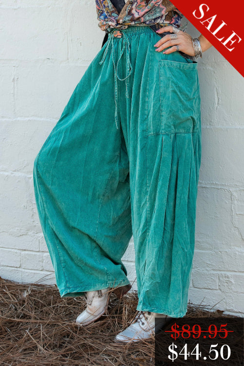 Final Sale Kimmy Wide Pants in Green