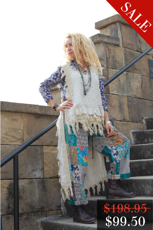 FINAL SALE Ruffle Up Hi-Lo Top in Parchment