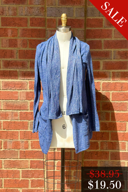 Final Sale Dora Cardi in Denim Blue