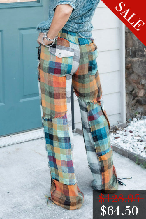 Final Sale Penelope Patchwork Pants in Multi