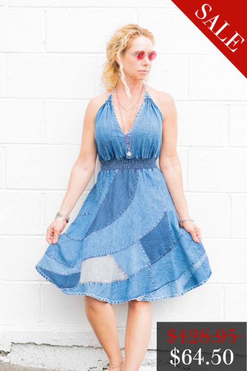 Final Sale The Rowena Dress in Blue