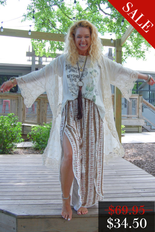 Final Sale The Terra Kimono in Ivory