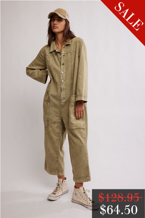 FINAL SALE Margarita Jumpsuit in Calliste Green