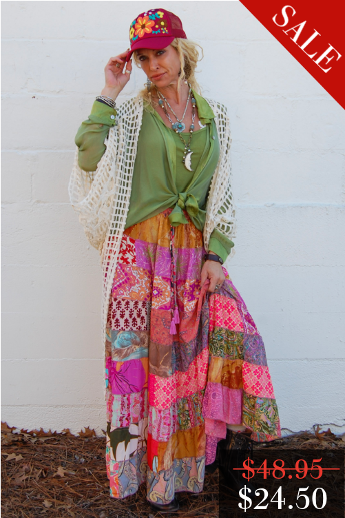 Candy Crochet Kimono in Natural