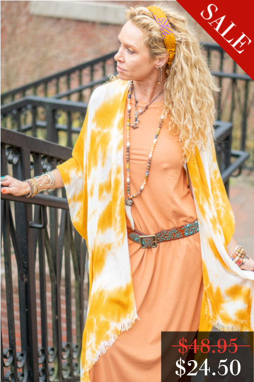 FINAL SALE The Melina Kimono in Mustard