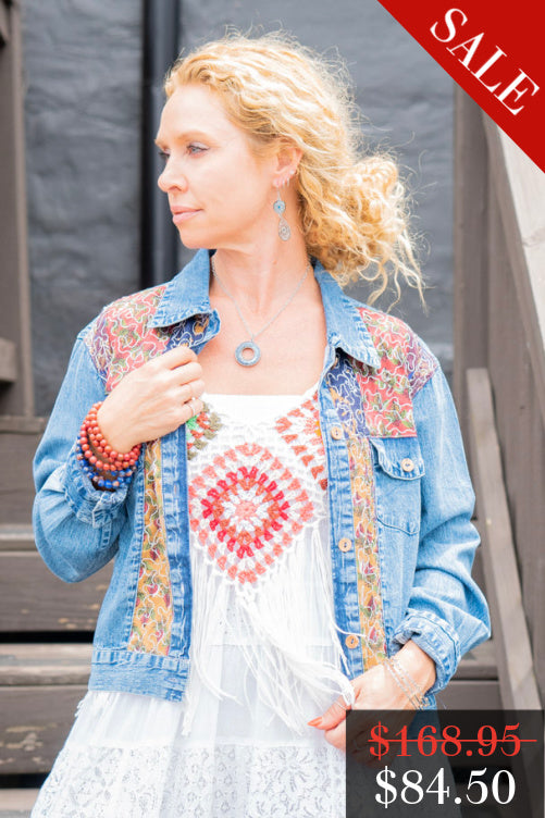 Final Sale The Thalia Denim Jacket in Blue