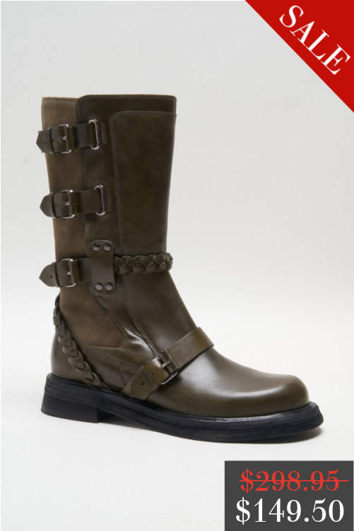 FINAL SALE Billie Buckle Boot in Forest