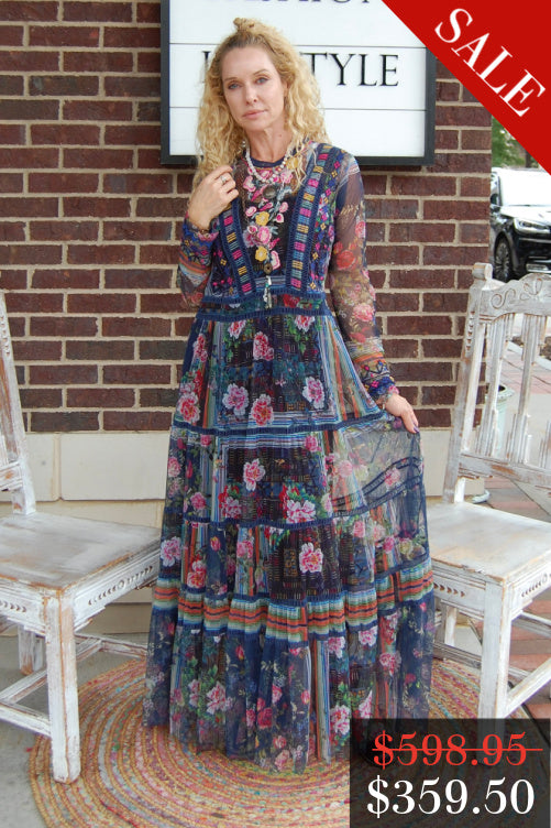 FINAL SALE Dayana Mesh Dress in Multi