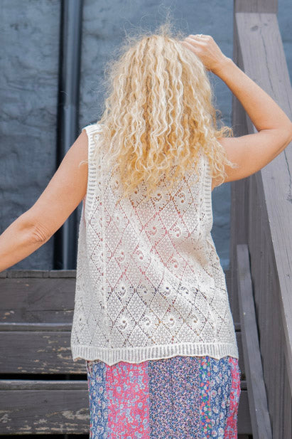 Load image into Gallery viewer, The Felix Crochet Tank in Natural - SpiritedBoutiques Boho Hippie Boutique Style Tank, BIZ

