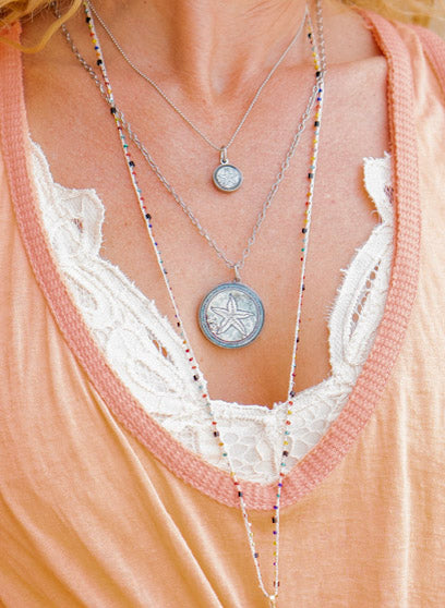 Large Starfish Pendant Necklace - SpiritedBoutiques Boho Hippie Boutique Style Necklace, Spirit Lala