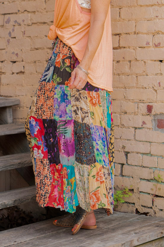The Rebel Flowy Skirt in Latte - SpiritedBoutiques Boho Hippie Boutique Style Skirt, Young Threads