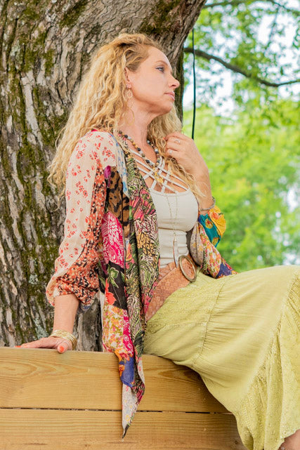 The Monroe Cardigan Top in Latte - SpiritedBoutiques Boho Hippie Boutique Style Cardigan, Young Threads