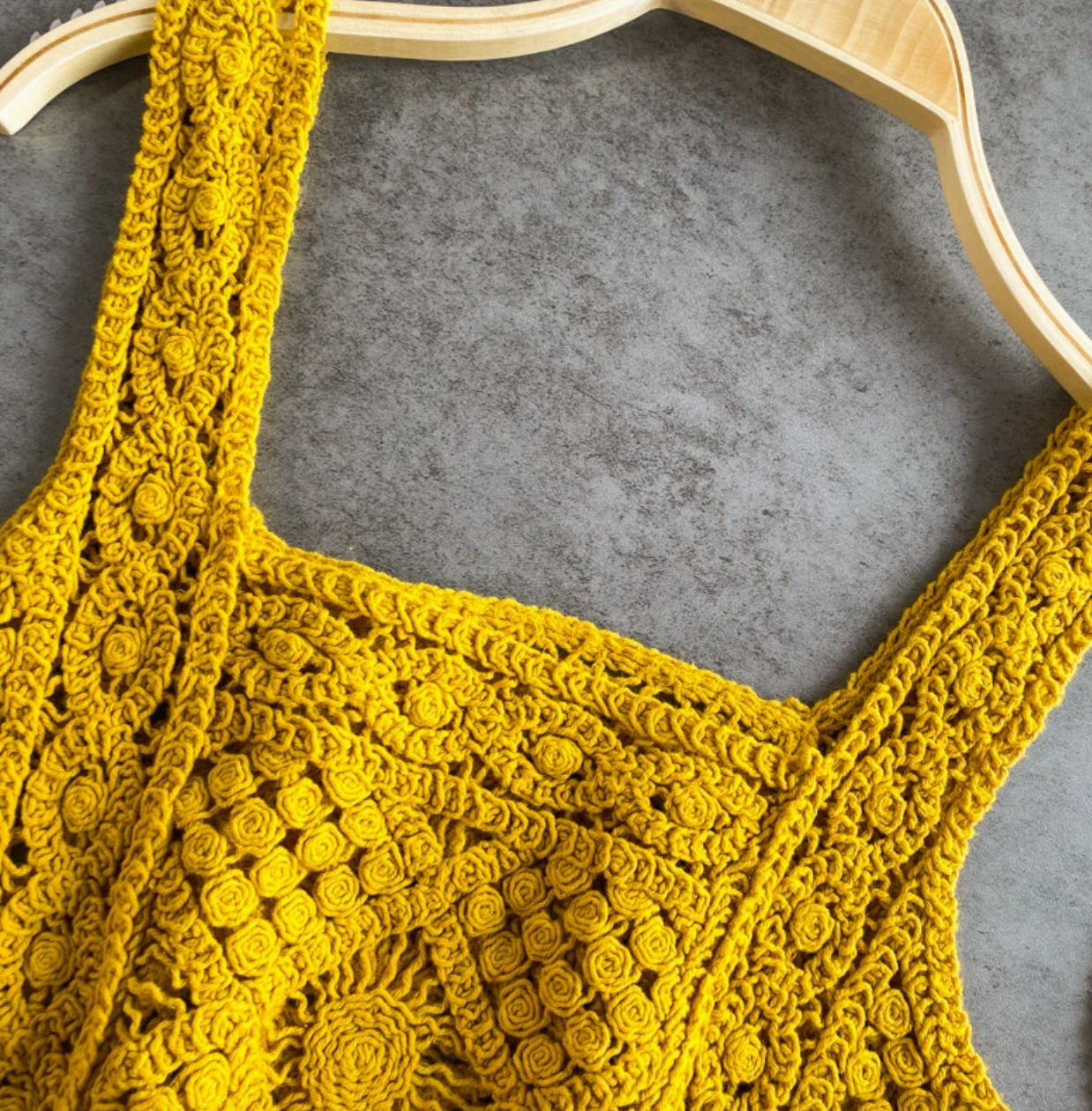 The Caitronia Crochet Top in Yellow